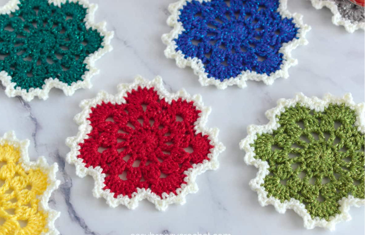 Snowflake coasters