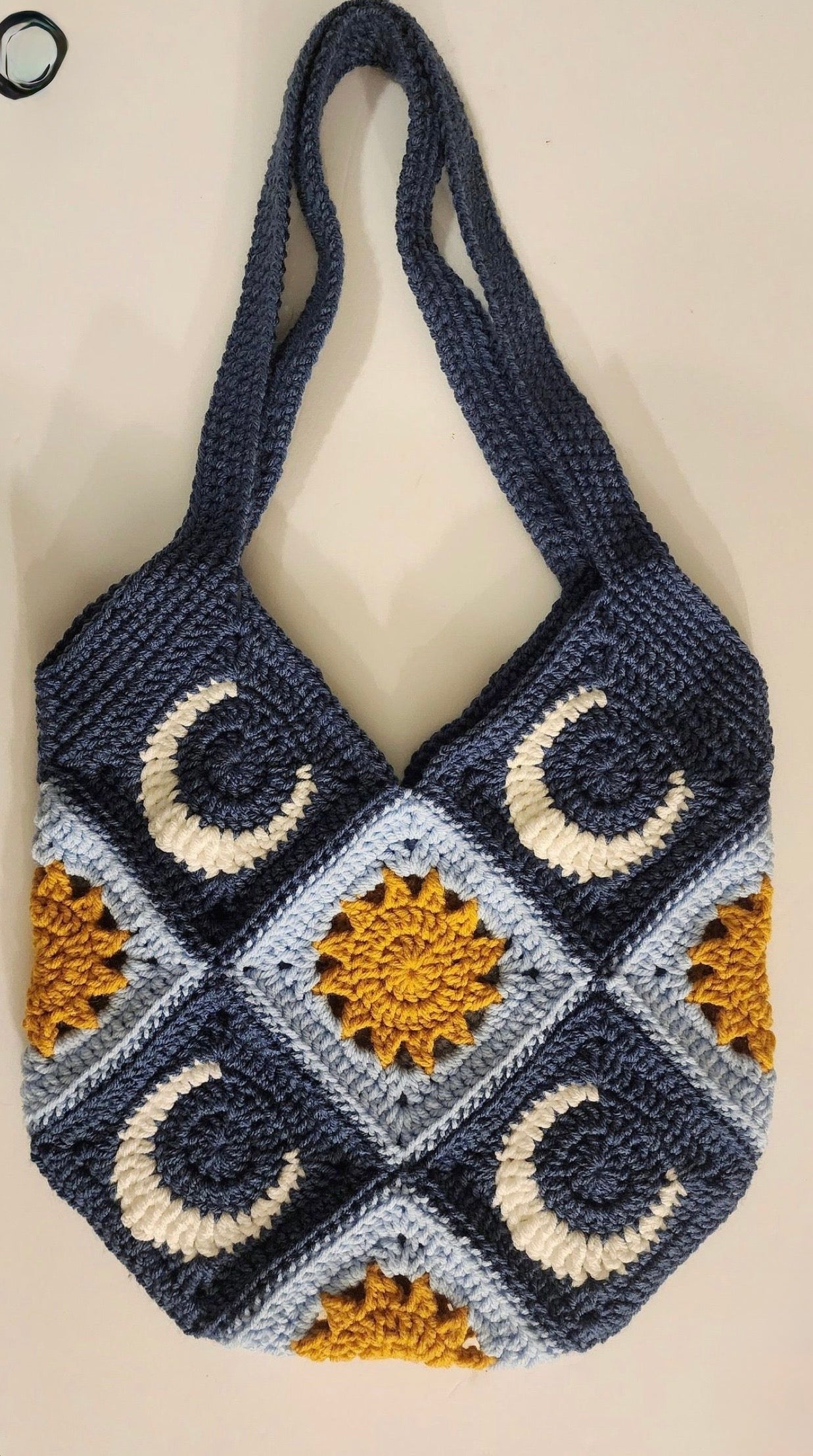 🌙 Sun & Moon Granny Square Tote Bag