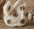 Daisy crochet tote bag