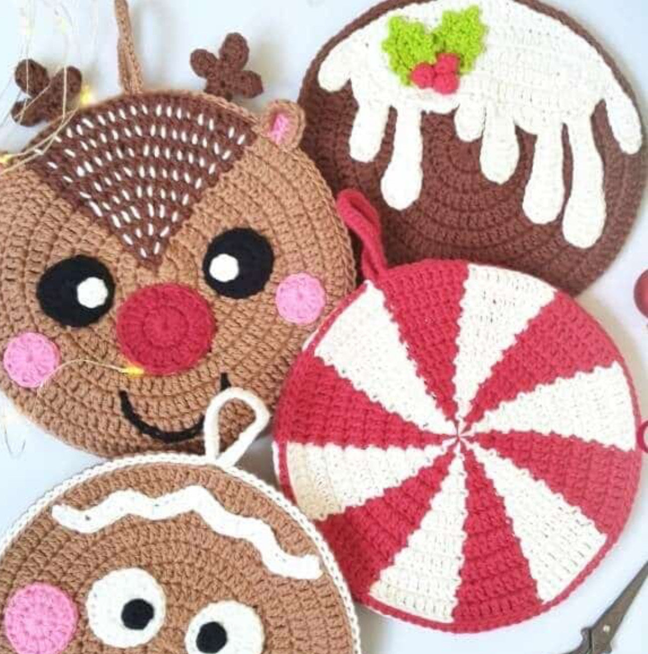 Crocheted Christmas Coasters!